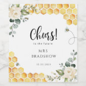 Étiquette de vin de douche de la mariée (Étiquettes simples)