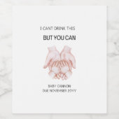Étiquette de vin de Faire-part de grossesse person (Étiquettes simples)