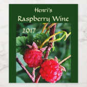 Étiquette de vin de framboise (Étiquettes simples)