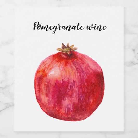 Étiquette de vin de grenade. (Étiquettes simples)