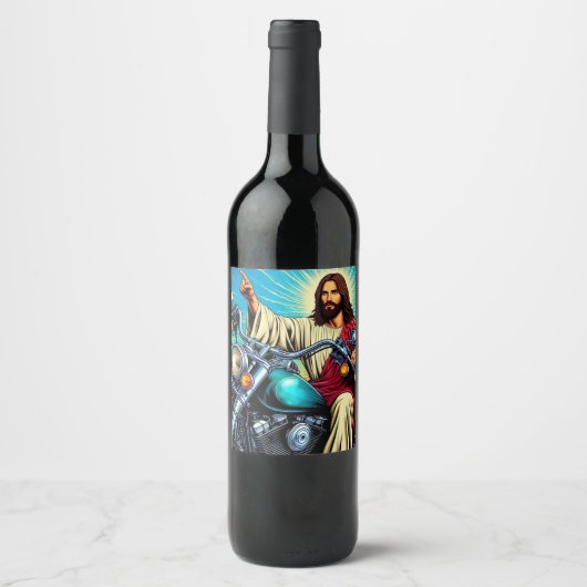 Étiquette de vin de Jésus ! (Devant)