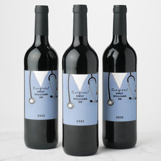 Étiquette de vin de la fête de remise des diplômes (Bouteilles)