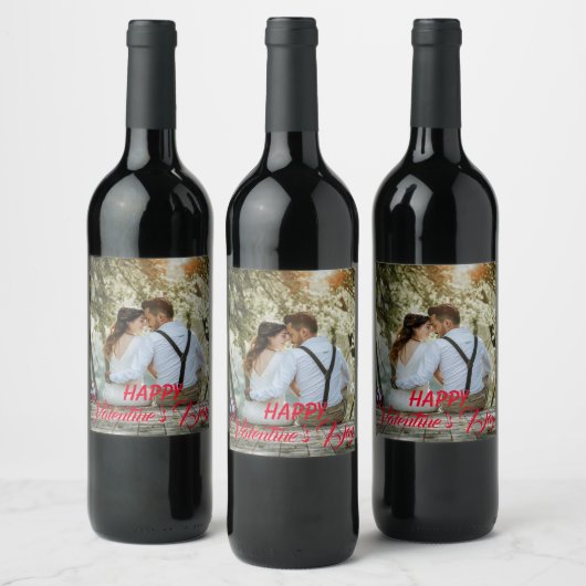 Étiquette de vin de la Saint-Valentin personnalisé (Bouteilles)