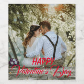 Étiquette de vin de la Saint-Valentin personnalisé (Étiquettes simples)