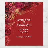 Étiquette de vin de l'anniversaire du Mariage de f (Étiquettes simples)