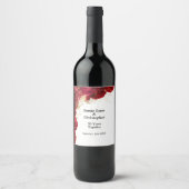 Étiquette de vin de l'anniversaire du Mariage de f (Devant)