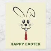 Étiquette de vin de lapin de Pâques (Étiquettes simples)