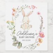 Étiquette de vin de lapin, étiquette de nourriture (Étiquettes simples)