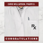 Étiquette de vin de l'école de pharmacie (Étiquettes simples)