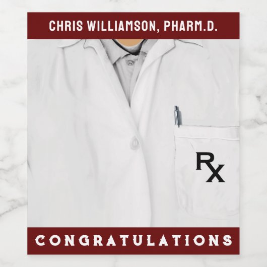 Étiquette de vin de l'école de pharmacie (Étiquettes simples)