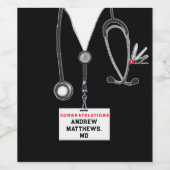 Étiquette de vin de l'école Médicale créative (Étiquettes simples)