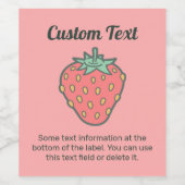 Étiquette de vin de l'icône de fraise (Étiquettes simples)