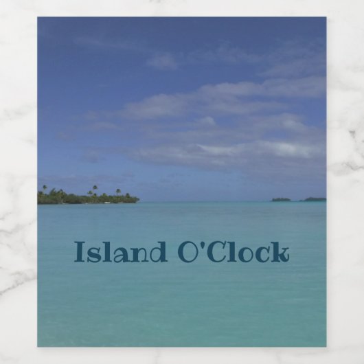 Étiquette de vin de l'île tropicale (Étiquettes simples)