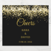 Étiquette de vin de luxe noir et or (Étiquettes simples)