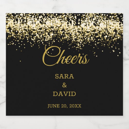 Étiquette de vin de luxe noir et or (Étiquettes simples)