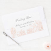 Étiquette de vin de mariage à la florale orange gr (Enveloppe)