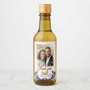 Étiquette de vin de mariage avec photo de la Lupin