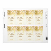 Étiquette de vin de mariage de fêtes de lumières d (Feuille entière)
