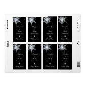 Étiquette de vin de mariage d'hiver (Feuille entière)