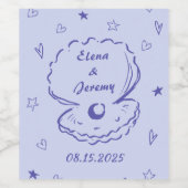 Étiquette de vin de mariage fantaisiste funky dess (Étiquettes simples)