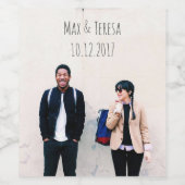 Étiquette de vin de mariage personnalisé (Étiquettes simples)