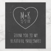 Étiquette de vin de Merci Black and White (Étiquettes simples)