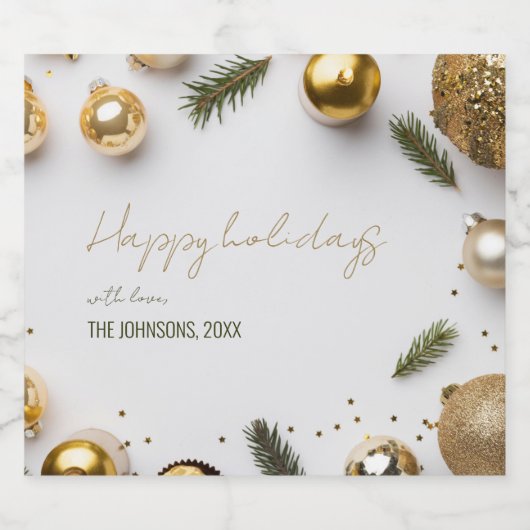 Étiquette de vin de Noël (Étiquettes simples)