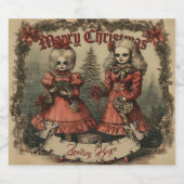 Étiquette de vin de Noël gothique personnalisé (Étiquettes simples)