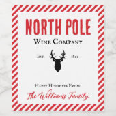 Étiquette de vin de Noël Père Noël de vacances per (Étiquettes simples)