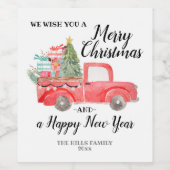 Étiquette de vin de Noël personnalisé (Étiquettes simples)