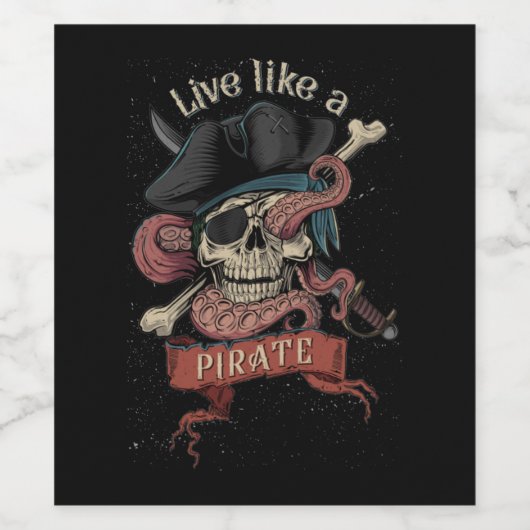 Étiquette de vin de pirate (Étiquettes simples)