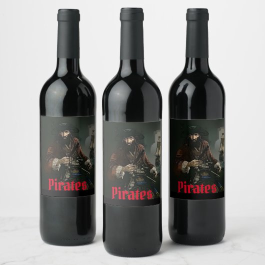 Étiquette de vin de pirate (Bouteilles)