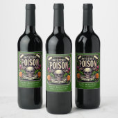 Étiquette de vin de poison de squelette d'Hallowee (Bouteilles)