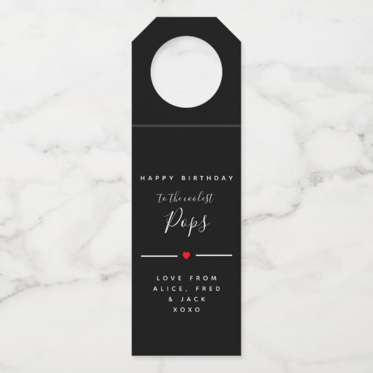 étiquette de vin de pops de fête heureux à frais (Devant)