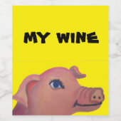 étiquette de vin de porc jaune (Étiquettes simples)