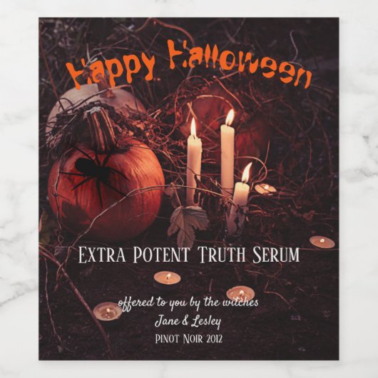 Étiquette de vin de potion d'Halloween (Étiquettes simples)