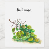 Étiquette de vin de raisin. (Étiquettes simples)