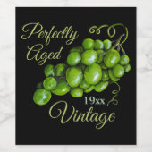 Étiquette de vin de raisins (Étiquettes simples)