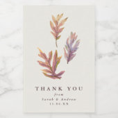 Étiquette de vin de remerciement de mariage aux fe (Étiquettes simples)