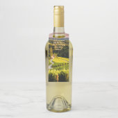 Étiquette de vin de vignoble romantique – Côté à c (Sur bouteille)