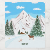 Étiquette de vin des monts de neige (Étiquettes simples)