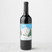 Étiquette de vin des monts de neige (Devant)