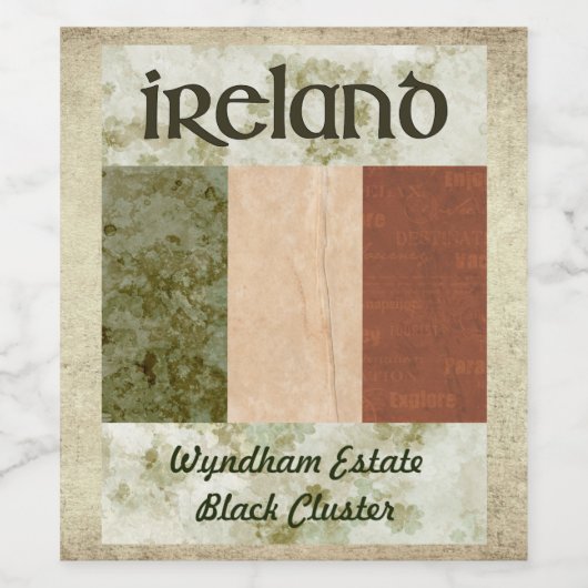 Étiquette de vin d'Irlande (Étiquettes simples)