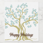 Étiquette de vin d'Olivier personnalisée – Rustiqu (Étiquettes simples)