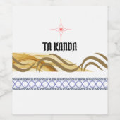 Étiquette de vin dorée élégante – TA KANA (Étiquettes simples)