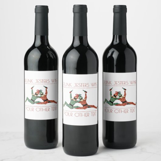 Étiquette de vin Drunk Jesters (Bouteilles)
