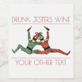Étiquette de vin Drunk Jesters (Étiquettes simples)