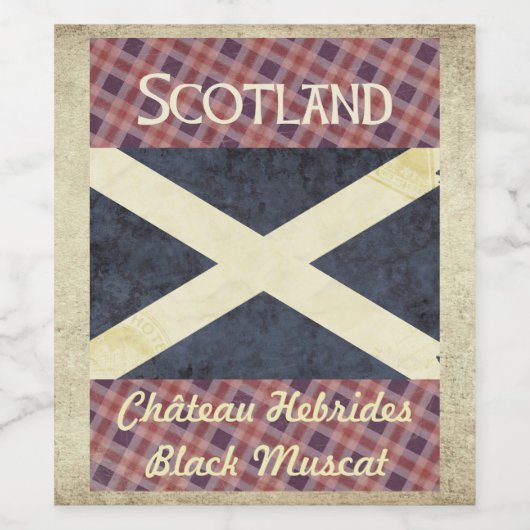 Étiquette de vin écossais (Étiquettes simples)