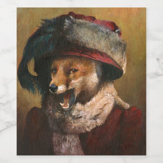 Étiquette de vin Edwardian Vixen (Étiquettes simples)