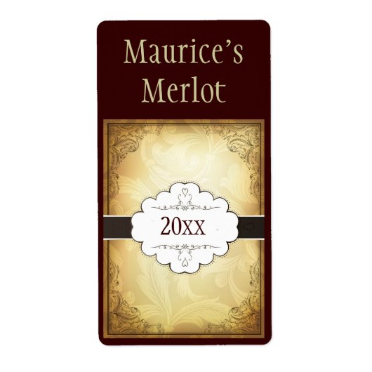 Étiquette de vin élégant (Devant)